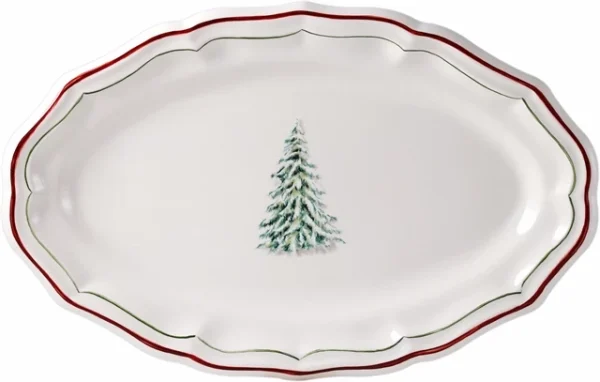 Gien Filets Noel Platte Oval 41cm 1