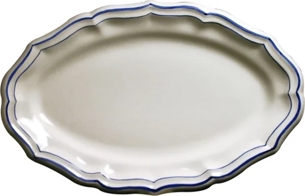 Servierplatten Gien Filet Bleu Platte Oval 41cm 1