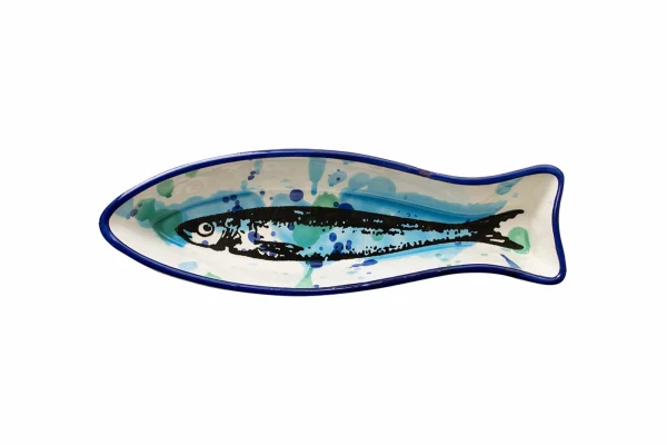 Vista Portuguese Wet Painting Vorspeisenteller Fisch M 25,5×4,5cm 1