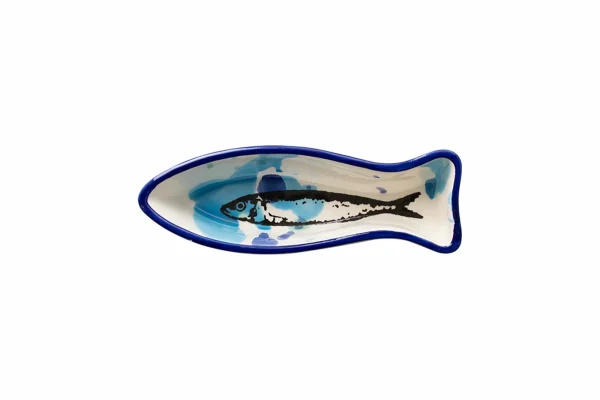 Vista Portuguese Wet Painting Vorspeisenteller Fisch S 15,5×4,0cm 1