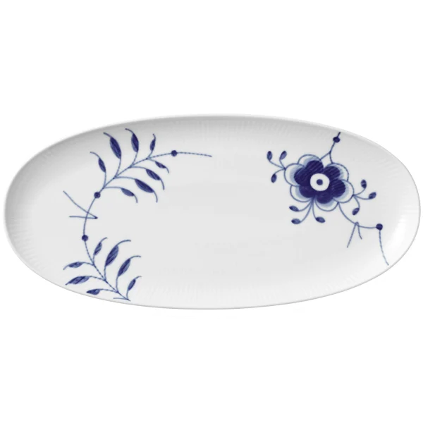 Servierplatten Royal Copenhagen Mega Blau Gerippt Servierplatte Oval 37cm 1